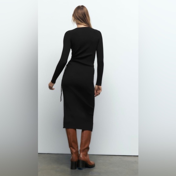Sold Zara Ribbed Knit Dress NWT - Picture 7 of 8